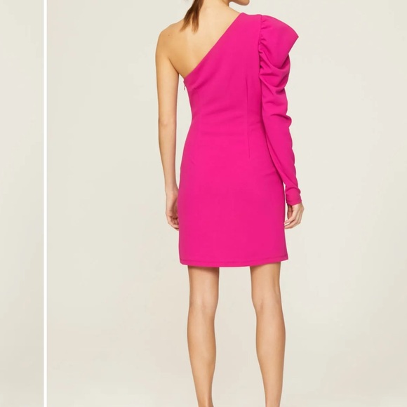 RACHEL Rachel Roy Vibrant Pink Asymmetrical Dress - Picture 2 of 3